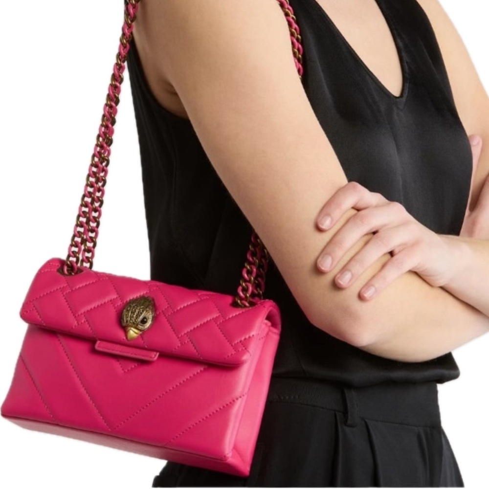 Kurt Geiger London Pink Mini Kensington Quilted Convertible Bag Retail:$228